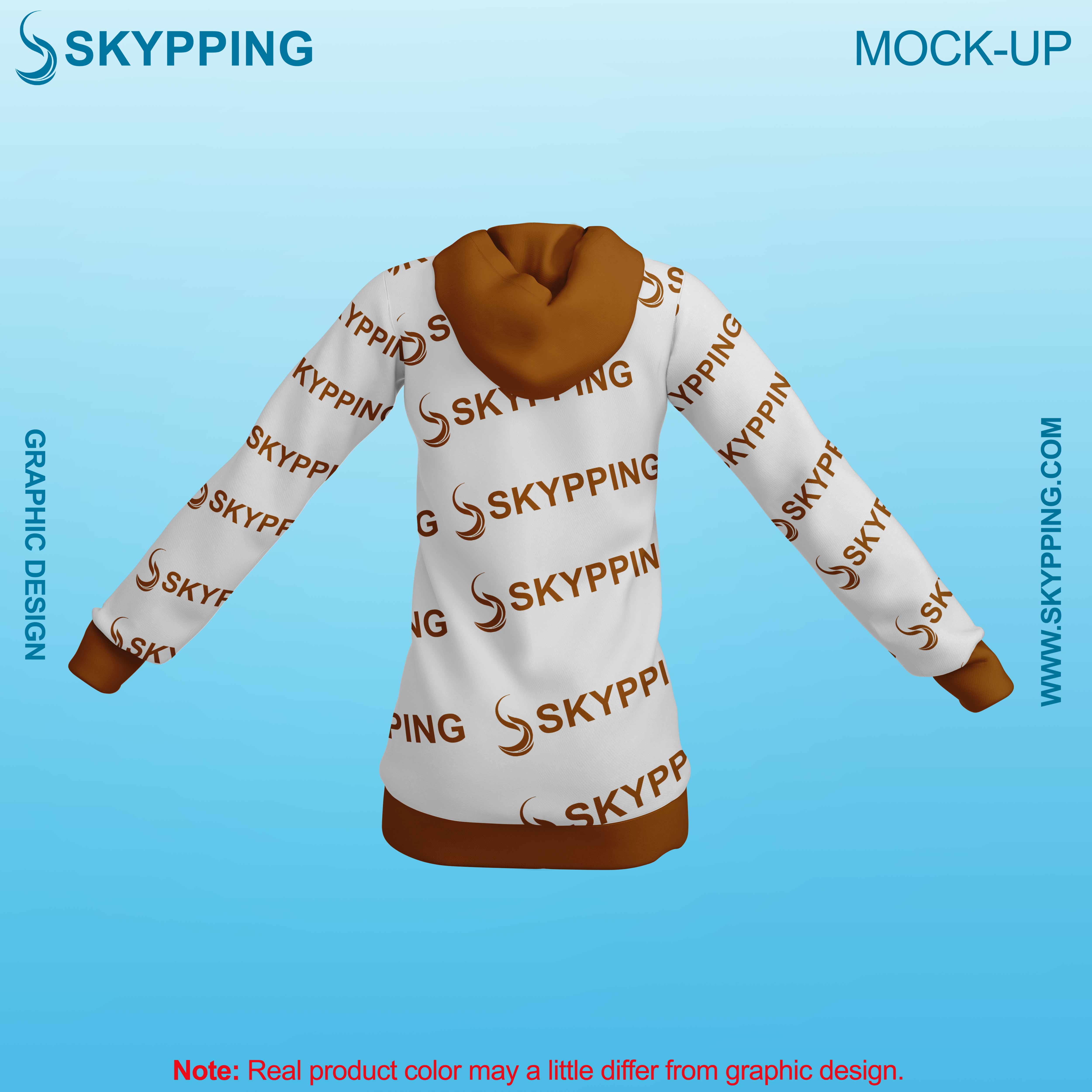 White Combo Pull Over Hoodie with Kangroo Pockets for Women